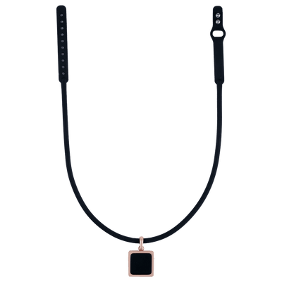 Tera High Power Gauss Magnetic Therapy Necklace - Black Rose Gold