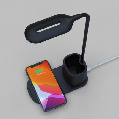 Touch Dimmable LED Desk Lamp 10W Wireless Charging/USB Charging Table Light for Children Kids Reading Study Bedside Bedroom Decorative Table Lamp Cute Study Lamps for Bedroom Décor