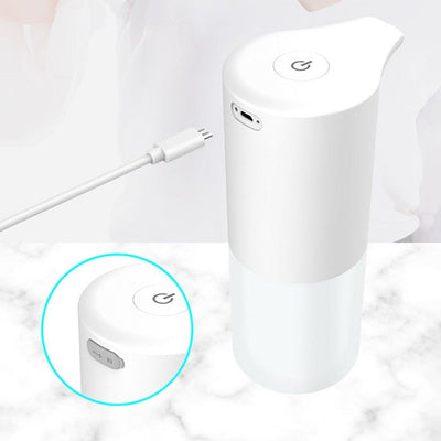 Touchless Automatic Soap Dispenser USB Charging Smart Foam Machine Infrared Sensor Foam Soap Dispenser Hand Sanitizer Touchless Soap Dispenser Soap Dispenser Automatic USB Rechargeable Foaming Soap Dispenser For Kitchen Bathroom White