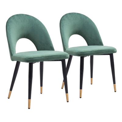Menlo Dining Chair (Set of 2) Green by Zuo Modern