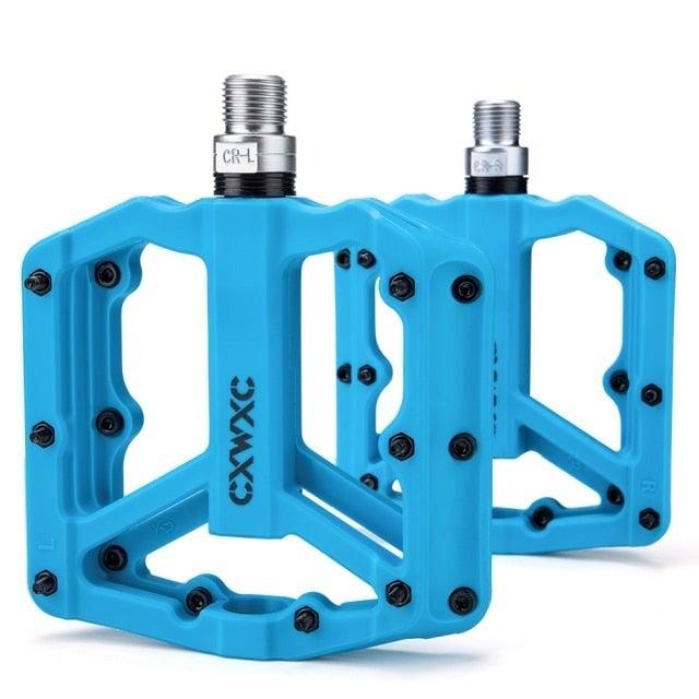 Ultralight Flat Pedals Nylon Bicycle Pedal Mountain Bike Platform Pedals 3 Sealed Bearings Cycling Pedals For Bicycle Mountain Bike Pedals Pedals Bicycle Flat Pedals Bearing Lightweight Platform For Road Mountain Bike
