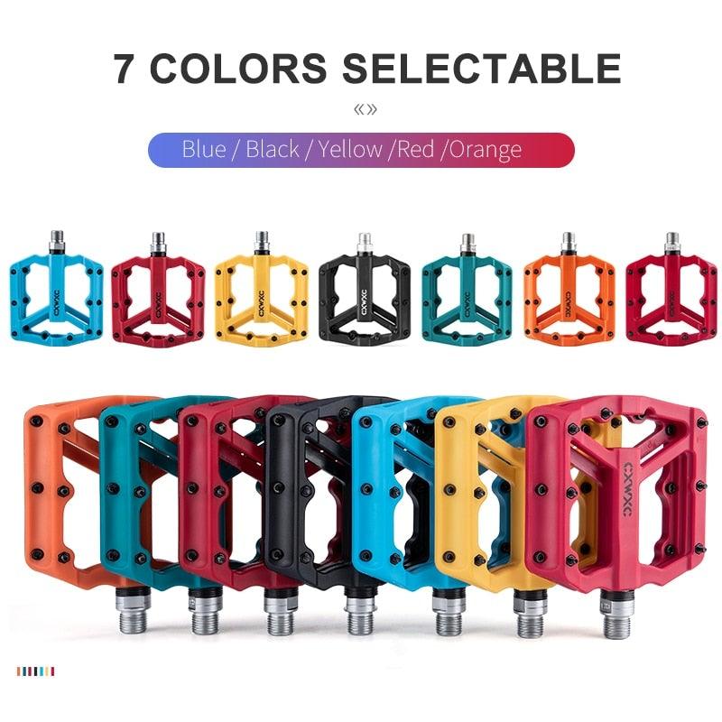 Ultralight Flat Pedals Nylon Bicycle Pedal Mountain Bike Platform Pedals 3 Sealed Bearings Cycling Pedals For Bicycle Mountain Bike Pedals Pedals Bicycle Flat Pedals Bearing Lightweight Platform For Road Mountain Bike