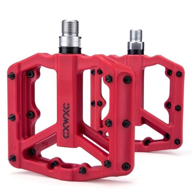 Ultralight Flat Pedals Nylon Bicycle Pedal Mountain Bike Platform Pedals 3 Sealed Bearings Cycling Pedals For Bicycle Mountain Bike Pedals Pedals Bicycle Flat Pedals Bearing Lightweight Platform For Road Mountain Bike