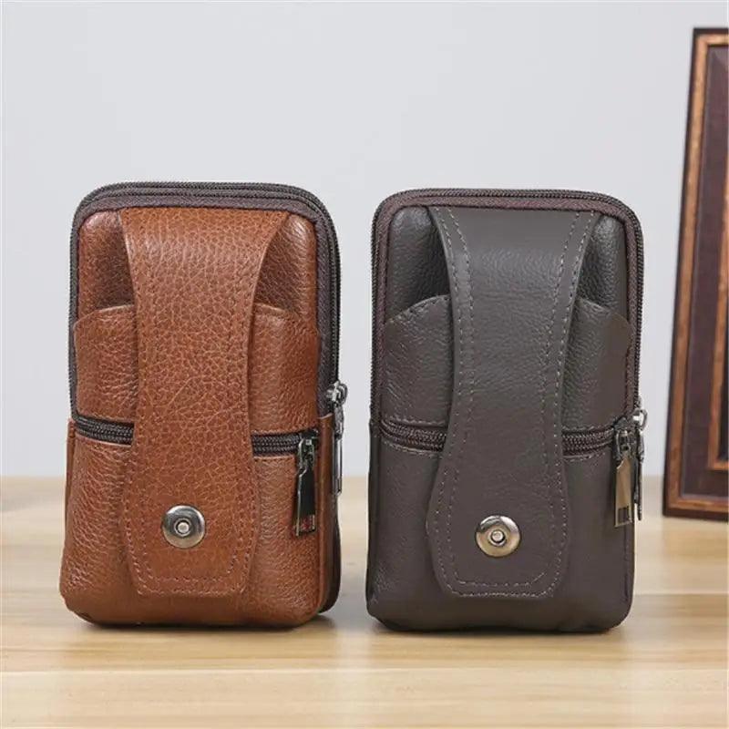 Unique Cross Body Shoulder Bag Classic Texture Creative Delicate Design PU Leather Fanny Waist Bag Elegant Mobile Phone Belt Bum Pouch