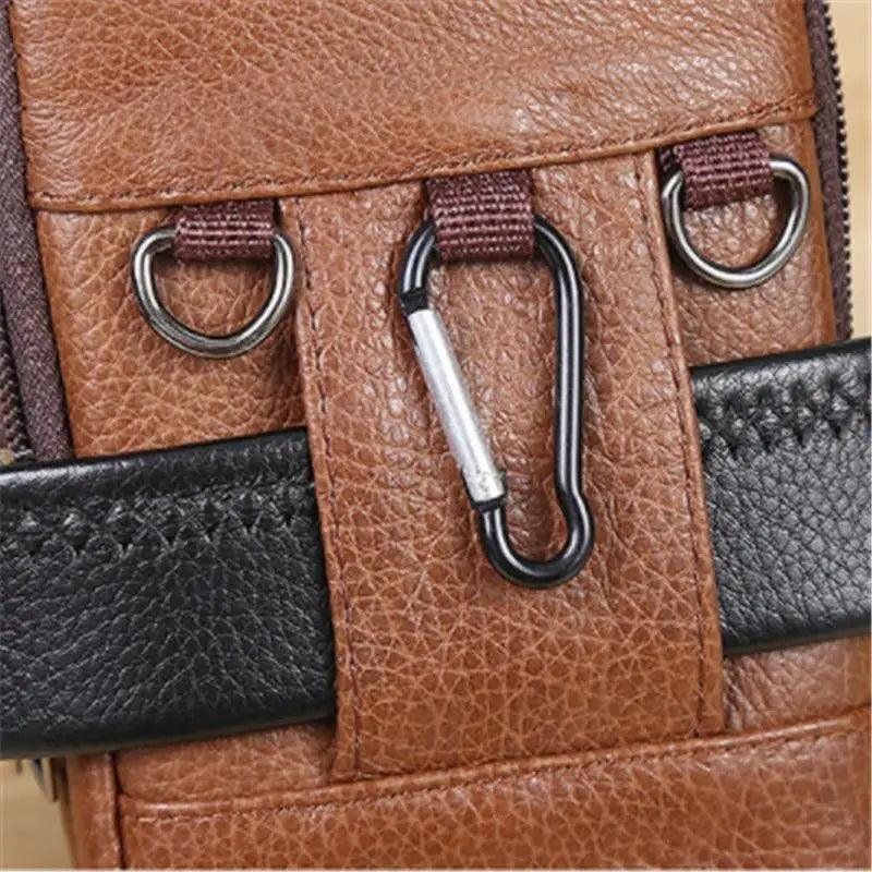Unique Cross Body Shoulder Bag Classic Texture Creative Delicate Design PU Leather Fanny Waist Bag Elegant Mobile Phone Belt Bum Pouch