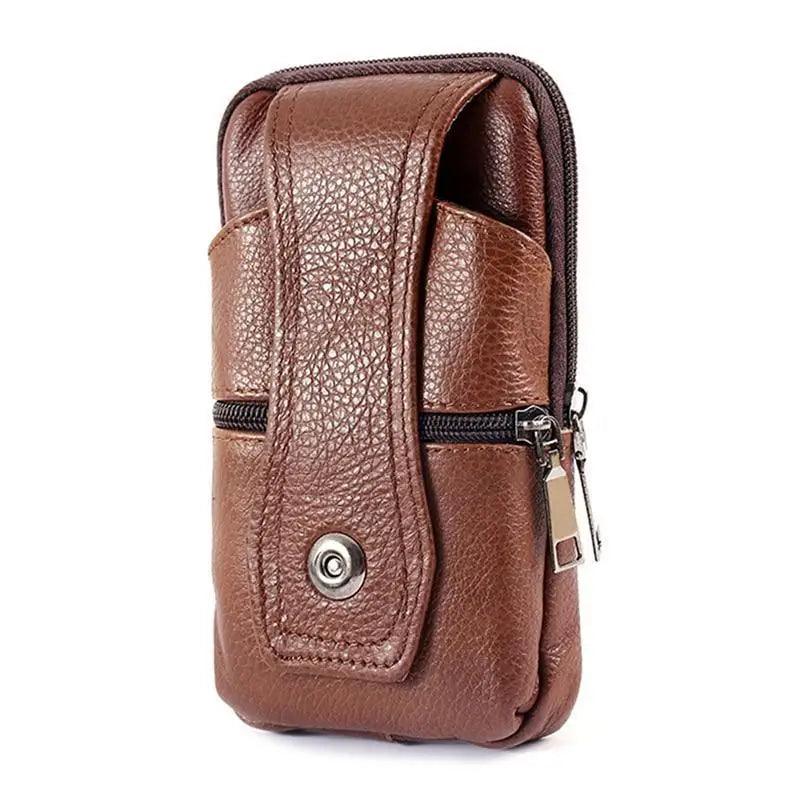 Unique Cross Body Shoulder Bag Classic Texture Creative Delicate Design PU Leather Fanny Waist Bag Elegant Mobile Phone Belt Bum Pouch