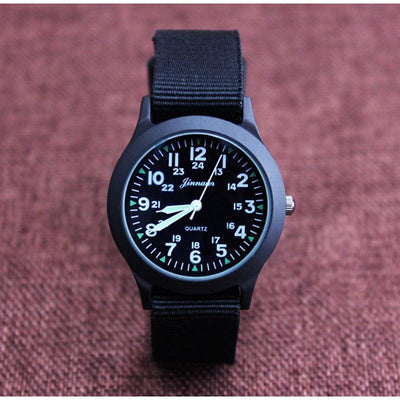 Unisex Fashion Nylon Fabric Kids Children Watch Sport Thin Students Canvas Quartz Dress Wristwatch Military Time Watch Field Outdoor Sport Mens Wristwatch With Slip-Thru Nylon Band