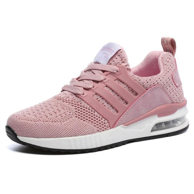 Unisex Sneakers Womens Running Shoes Sport Air Cushion Walking Shoes Breathable Light Comfortable Trainers Mesh Running Shoes For Women Soft Comfortable Design For Men