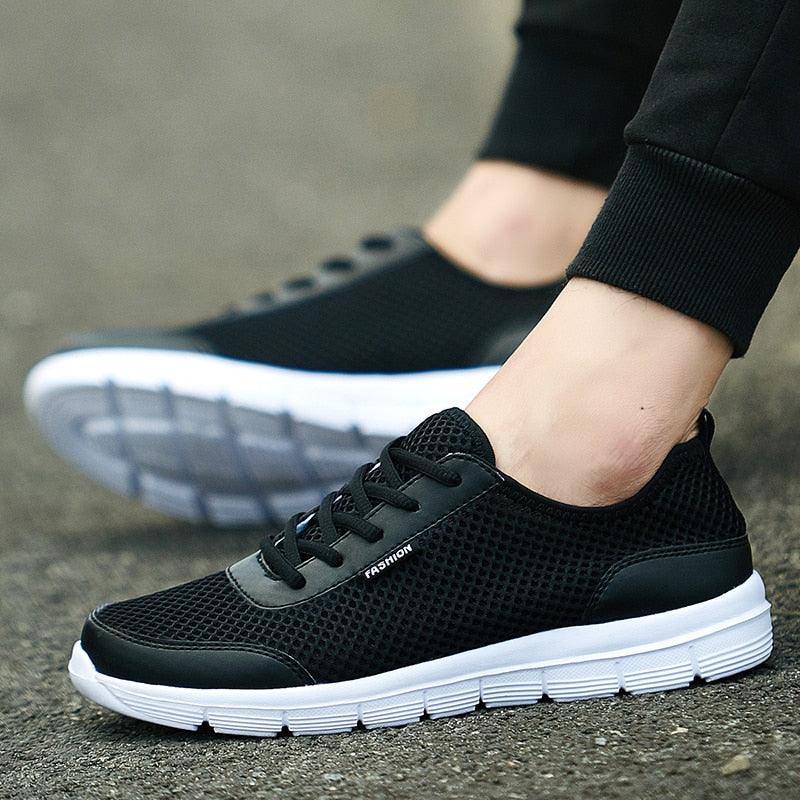 Unisex Summer Sneakers Breathable Casual Shoes Couple Fashion Lace Up Mens Mesh Flats Comfortable Walking Footwear Fashion New Lightweight Casual Sneakers