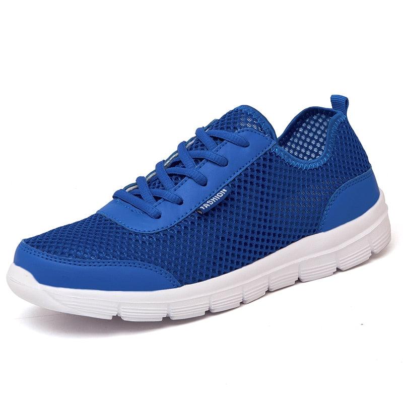 Unisex Summer Sneakers Breathable Casual Shoes Couple Fashion Lace Up Mens Mesh Flats Comfortable Walking Footwear Fashion New Lightweight Casual Sneakers