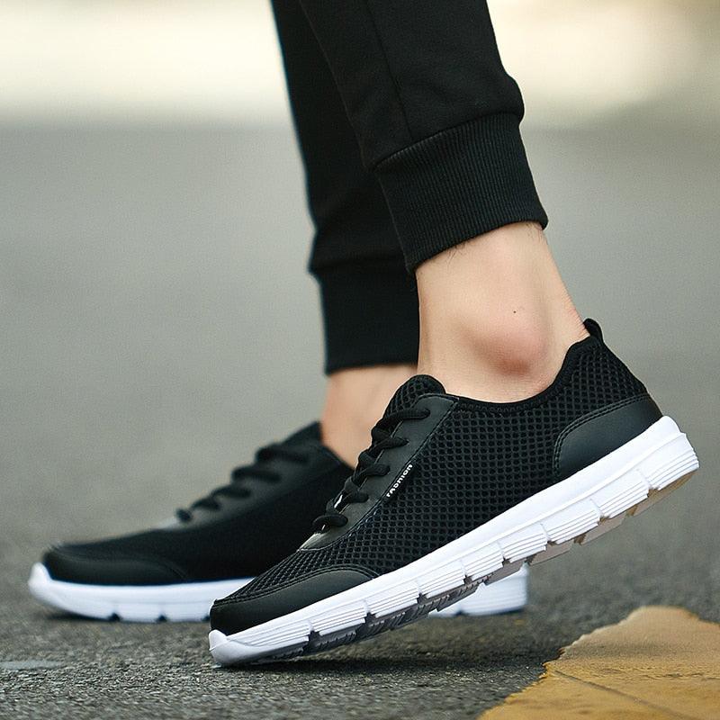 Unisex Summer Sneakers Breathable Casual Shoes Couple Fashion Lace Up Mens Mesh Flats Comfortable Walking Footwear Fashion New Lightweight Casual Sneakers