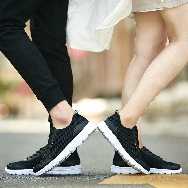 Unisex Summer Sneakers Breathable Casual Shoes Couple Fashion Lace Up Mens Mesh Flats Comfortable Walking Footwear Fashion New Lightweight Casual Sneakers