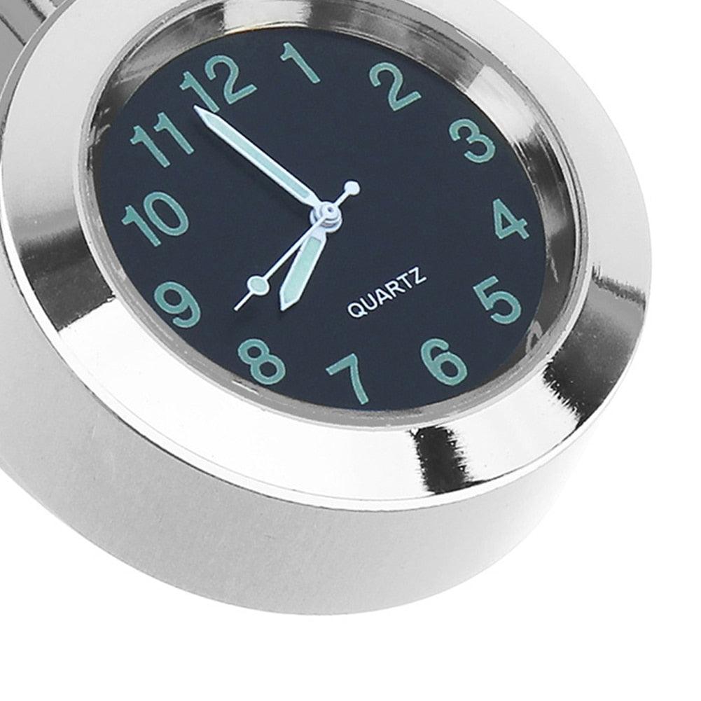Universal Waterproof Motorbike Clock Night Light Motorcycle Handlebar Mount Clock Watch Dial Bike Handlebar Clock Watch Motorcycle Handlebar Mount Watch Clock Set with Anti-Skid Pad Wrench Universal Waterproof Black