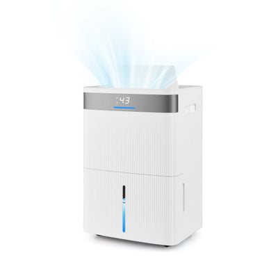 96 Pints Dehumidifier with 24H Timer and 3-Color Indicator-White