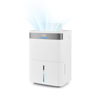 96 Pints Dehumidifier with 24H Timer and 3-Color Indicator-White