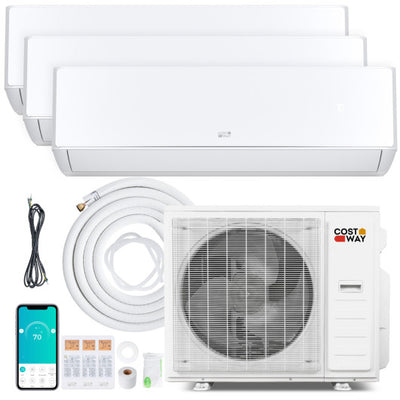 X-Pro 35000 BTU 3 Zone 22.5 SEER2 Mini Split AC with Heat Pump-9K + 12K + 12K