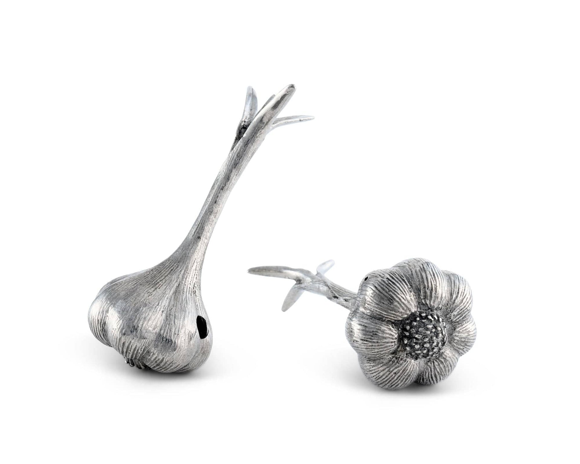 Pewter Garlic Salt & Pepper Set