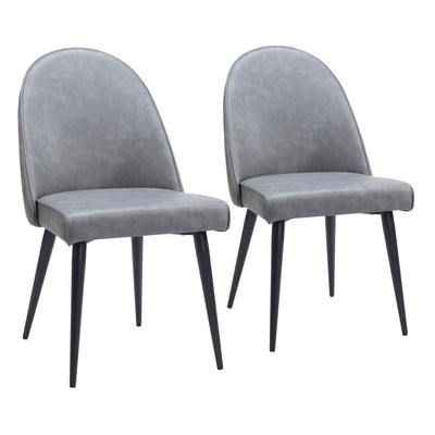 Silloth Armless Dining Chair (Set of 2) Gray
