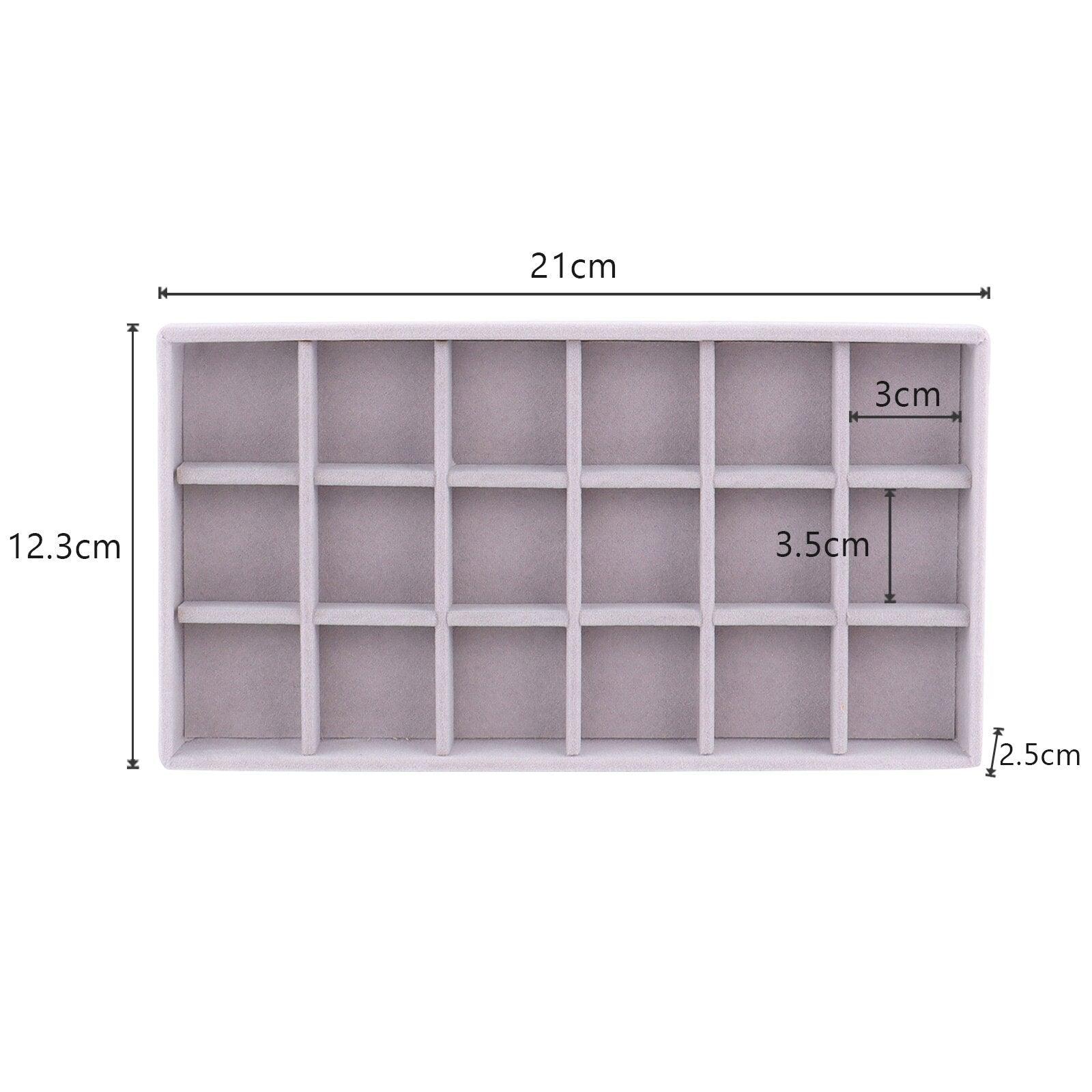 Velvet Jewelry Box Display Tray Drawer Storage Jewelry Holder For Ring Earrings Necklace Bracelet Soft Velvet Organizer Case Velvet Display Holder for Earrings Ring Bracelet Necklace