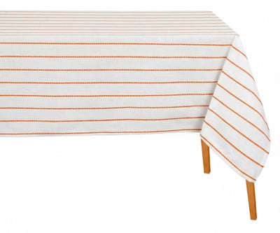Orange Rectangle Tablecloth - Striped