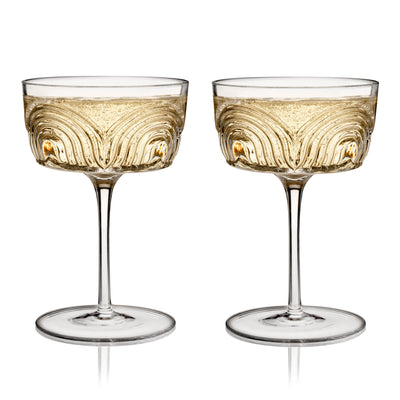 Beau Crystal Cocktail Coupes, Set of 2