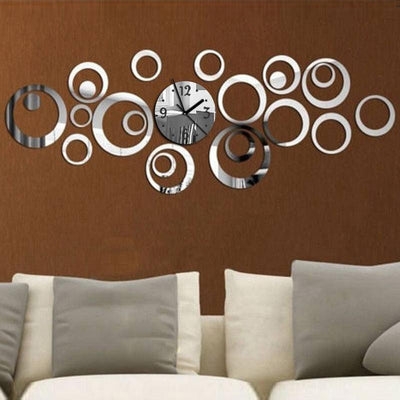 Wall Clock 3D Quartz Acrylic Mirror Acrylic Bubble Circle Mute Stylish and Interesting Decorative Wall Clock Creative Decoration Gift Modern Watch Living Room Decoration