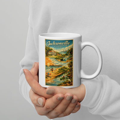 Jacksonville Florida 11 oz White Glossy Mug