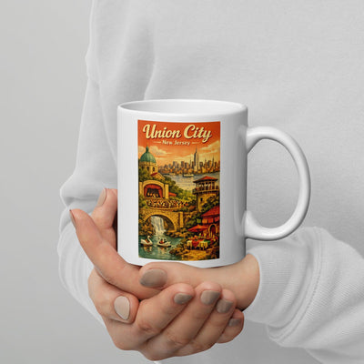 Union City New Jersey 11 oz White Glossy Mug
