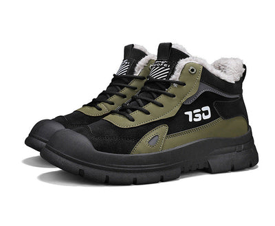 Winter fleece warm Martin boots men's casual sports versatile Korean version anti cold snow boots