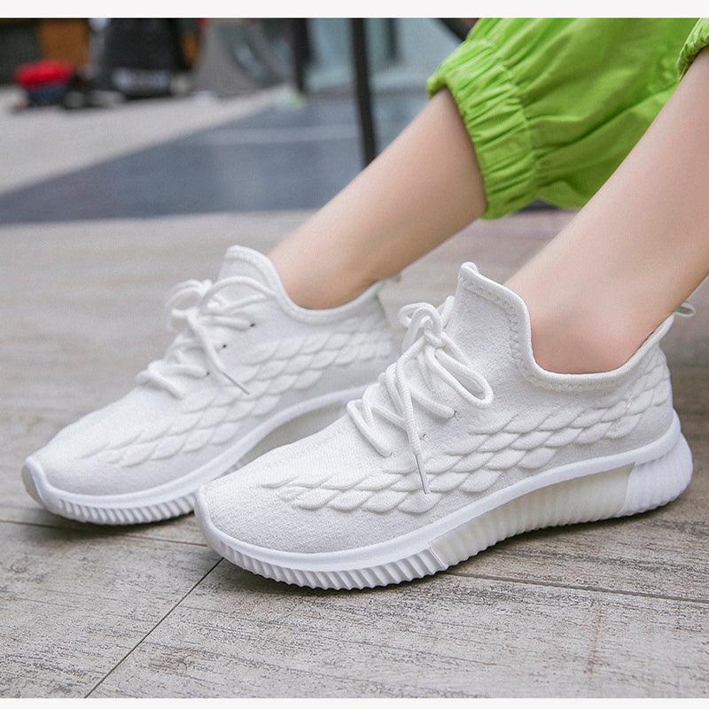 Women Running Sneakers Shoes Vulcanized Women's Casual Flats Elegant Soft Walking Shoes Breathable Non Slip Tennis Athletic Shoe For Casual Gym And Work