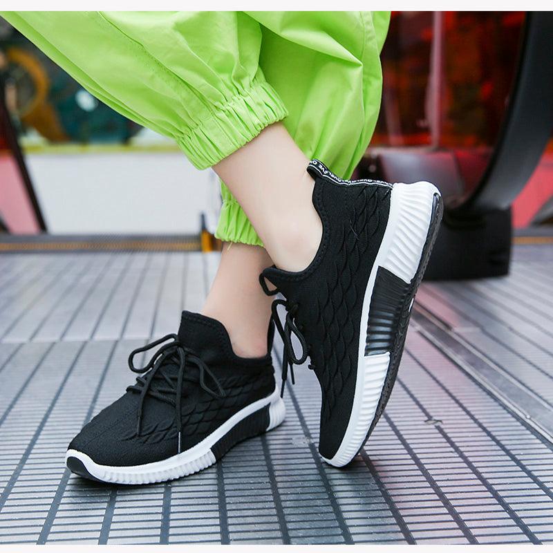 Women Running Sneakers Shoes Vulcanized Women's Casual Flats Elegant Soft Walking Shoes Breathable Non Slip Tennis Athletic Shoe For Casual Gym And Work