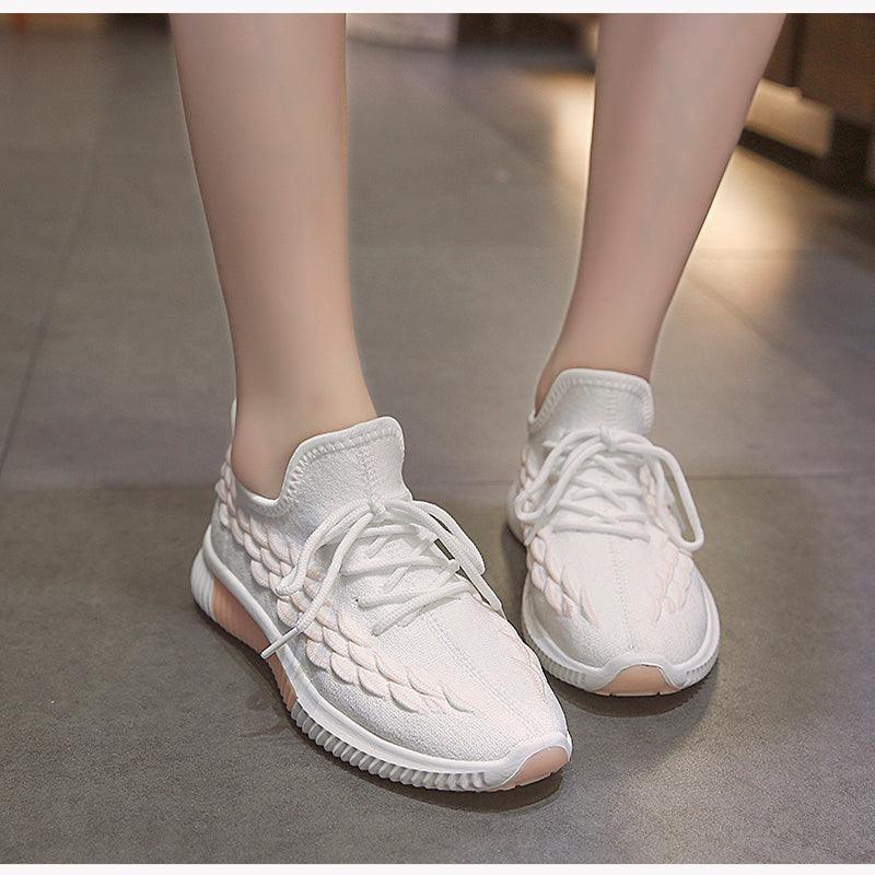 Women Running Sneakers Shoes Vulcanized Women's Casual Flats Elegant Soft Walking Shoes Breathable Non Slip Tennis Athletic Shoe For Casual Gym And Work