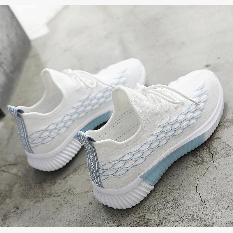 Women Running Sneakers Shoes Vulcanized Women's Casual Flats Elegant Soft Walking Shoes Breathable Non Slip Tennis Athletic Shoe For Casual Gym And Work