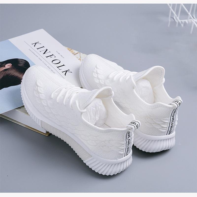 Women Running Sneakers Shoes Vulcanized Women's Casual Flats Elegant Soft Walking Shoes Breathable Non Slip Tennis Athletic Shoe For Casual Gym And Work