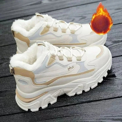 Women's cotton shoes women's suede snow boots sports shoes versatile high top shoes for students