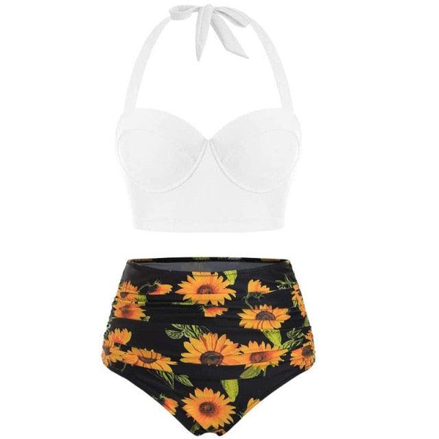 Women Swimsuits Vintage Push Up Polka Dot Plus Size Bathing Suits High Waist Bikini Underwire High Waist Swimsuit Bathing Suits Bikini Women Swimsuits Vintage Push Up Bathing Suits