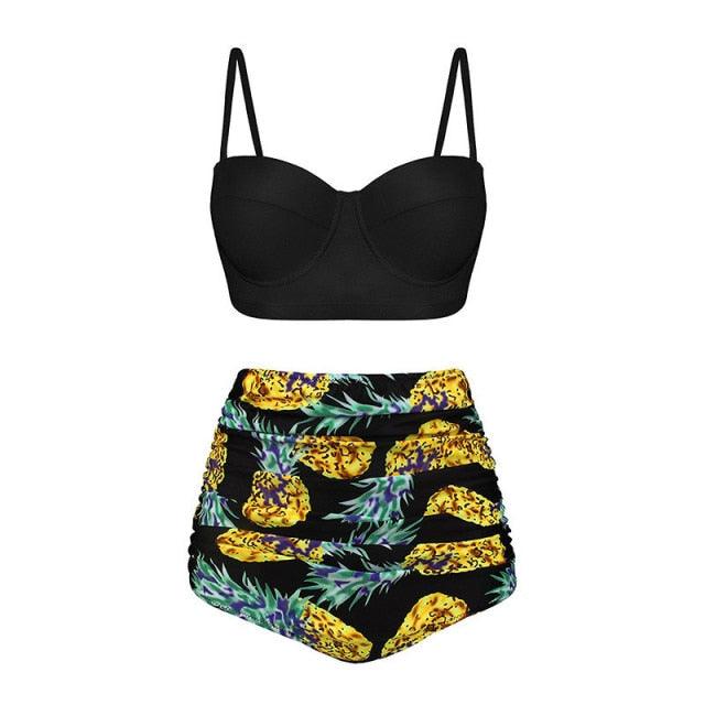 Women Swimsuits Vintage Push Up Polka Dot Plus Size Bathing Suits High Waist Bikini Underwire High Waist Swimsuit Bathing Suits Bikini Women Swimsuits Vintage Push Up Bathing Suits