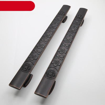 Wooden Door Glass Knob Handle Hotel Villa European Style Simple Antique Black Surface Mounted Solid Barn Pull Hand Wardrobe Shoe Cabinet Bathroom Cabinet Handle Drawer Handle