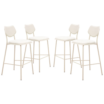 Zeal Barstool (Set of 4) Light Gray & Beige
