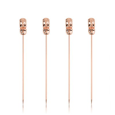 Pacific Tiki Cocktail Picks in Copper Set of 4