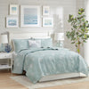 Seaside 4 Piece Cotton Coverlet Set - Aqua