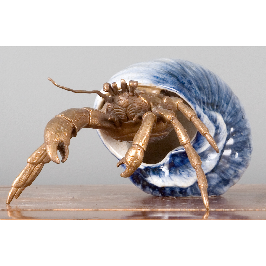 Porcelain / Bronze Hermit Crab