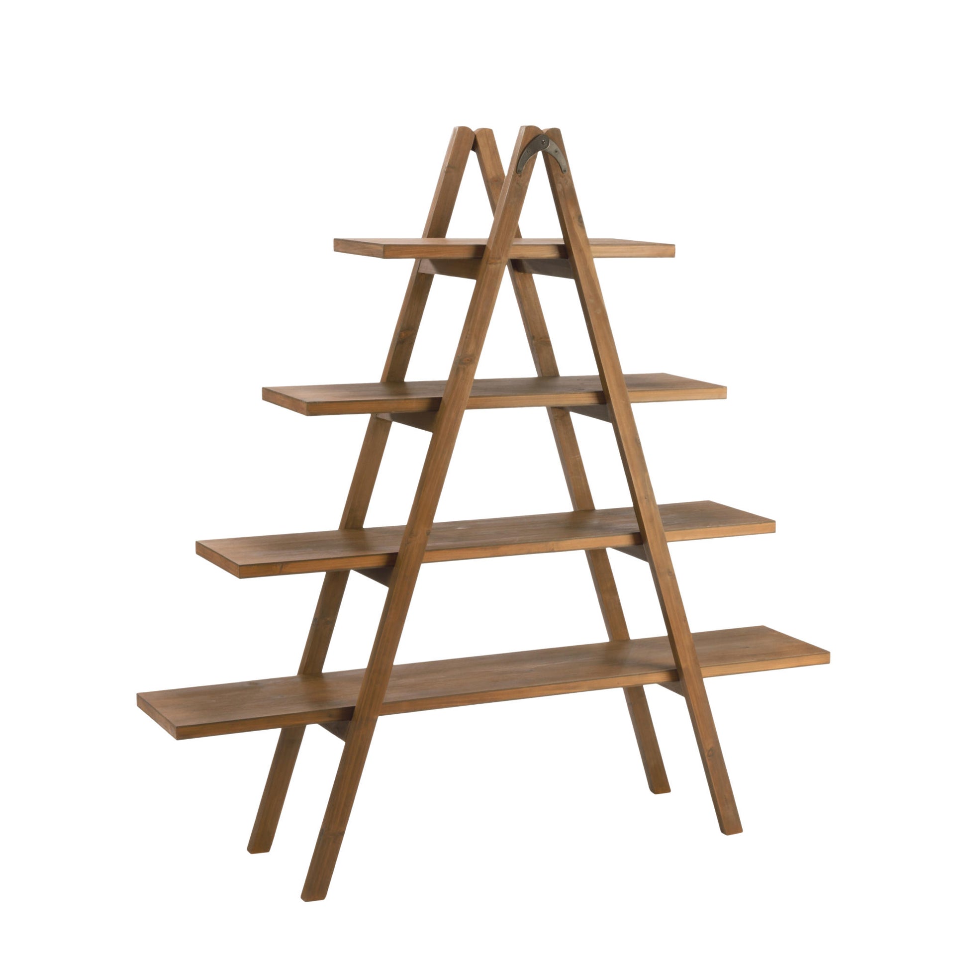 4 Tier A-Frame Display Shelf - Natural