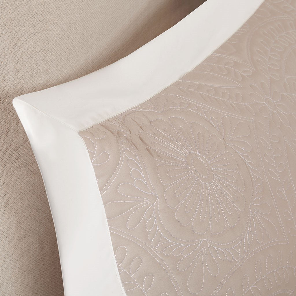 Ashbury 5 Piece Reversible Bedspread Set - Khaki