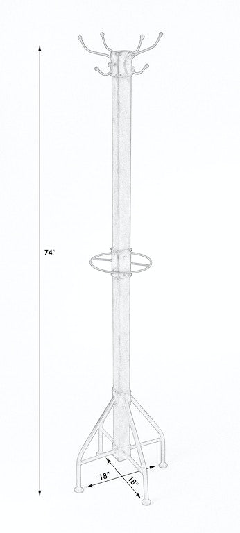 Butler Logan Square White and Gold Coat Rack/Tree