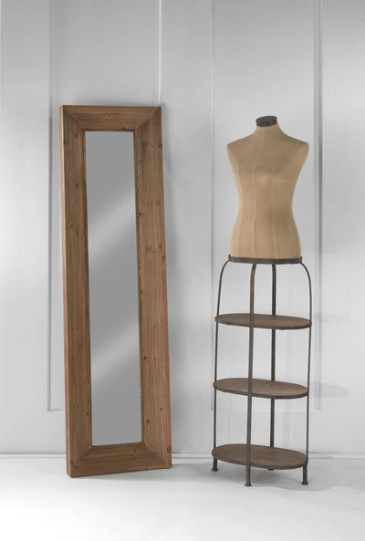 Antiqued Female Mannequin w/ 3 Shelves