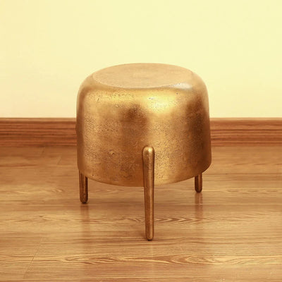 Brass Finish Three Legged Side Table