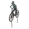 Frog on Bicycle Garden Sculpture