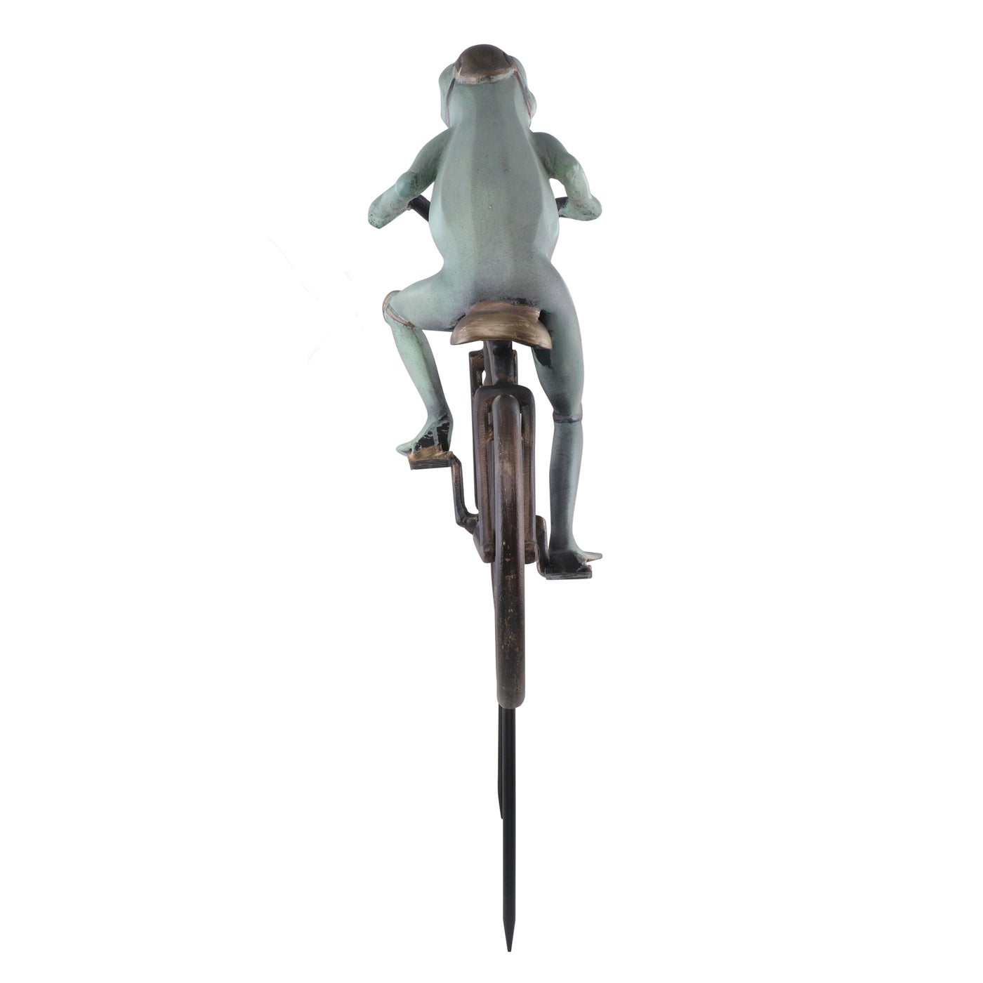 Frog on Bicycle Garden Sculpture