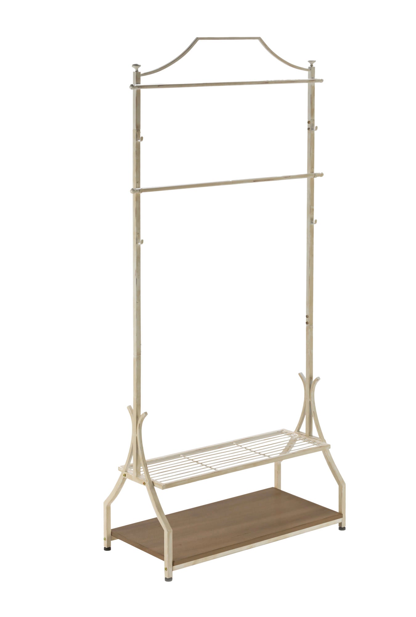 Garment Rack with Wood Veneer Base